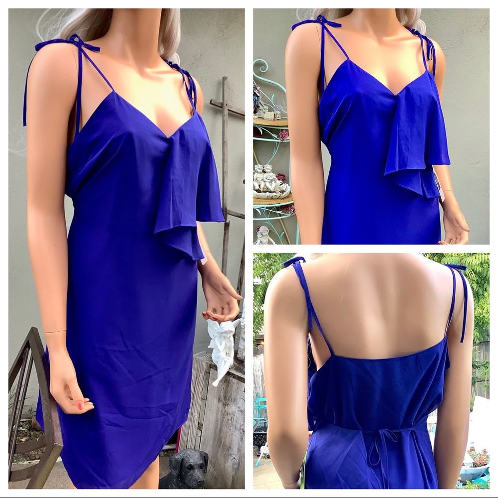🎉HP🥂NWT Med Cocktail Event Ruffle Sabrina Dress - Picture 9 of 16
